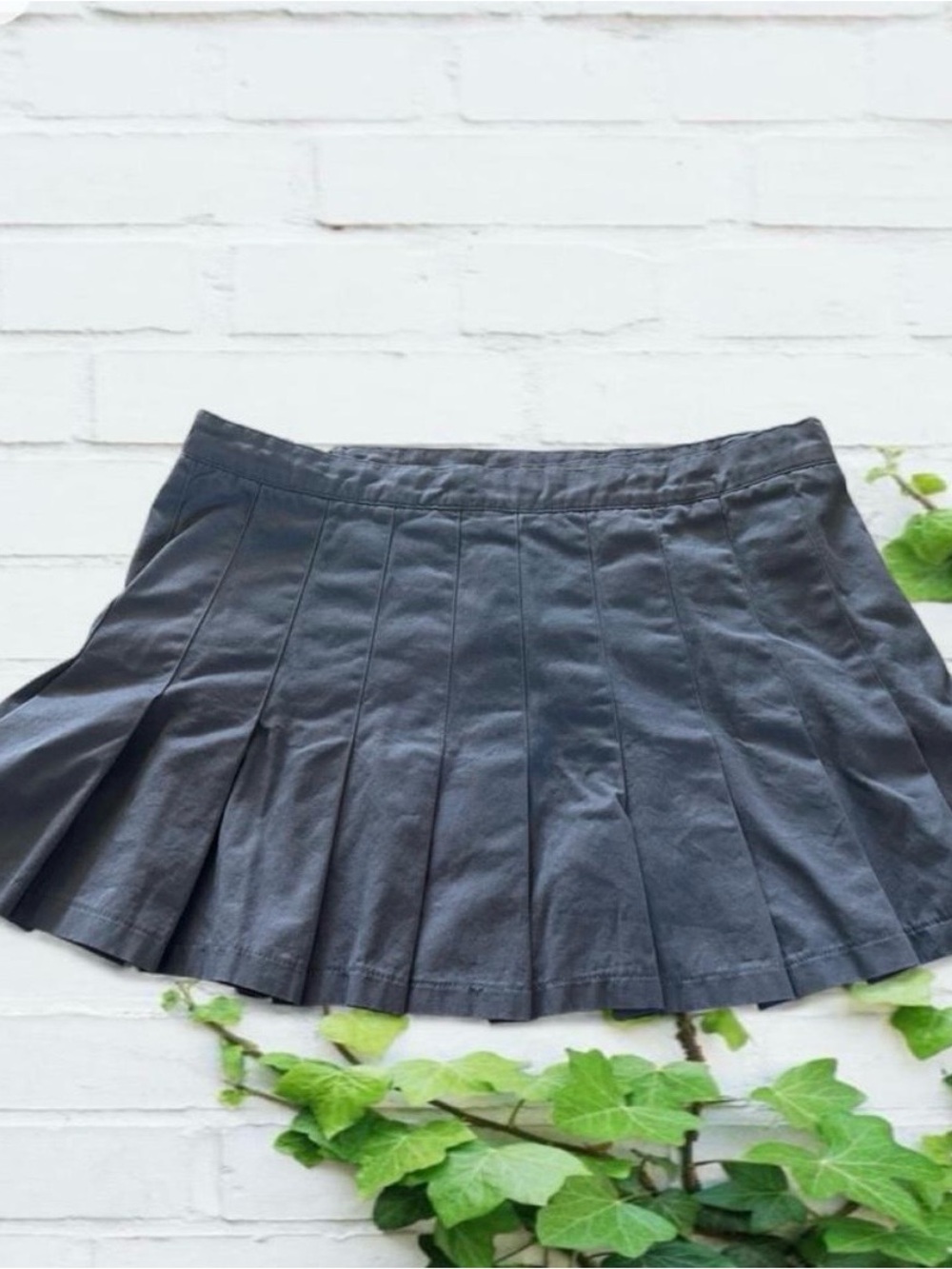 Brandy Melville Black Pleated Mini Skirt